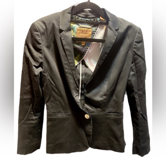 Ted Baker classic trendy stylish one button black Long sleeve casual blazer 1 - Picture 1 of 6